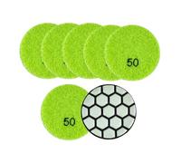 ZHaotn Set di 7 mini tamponi lucidanti diamantati da 50 mm, dischi abrasivi in resina for granito, marmo, lucidatrice flessibile for pietra da 2 pollici