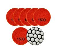 ZHaotn Set di 7 mini tamponi lucidanti diamantati da 50 mm, dischi abrasivi in resina for granito, marmo, lucidatrice flessibile for pietra da 2 pollici
