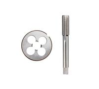 ZHaotn Set di maschi e filiere M3-M20 filettatura metrica sinistra maschio a scanalatura dritta adatto for maschi a spina for macchine filiera tonda set di 2 pezzi strumenti