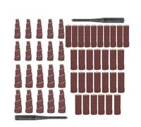 ZHaotn Set di rulli abrasivi abrasivi a forma di cilindro a cono da 62 pezzi 38/48 mm con punte for smerigliatrice con gambo da 1/4 pollici for la lavorazione del legno metallico