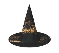 ZHAOUR 3 cappelli di Halloween - oro nero sabbia stampa streghe decorazione festa, cosplay gioco di ruolo, carnevale, abbigliamento in maschera forniture