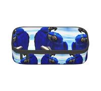 ZHAOUR Astuccio con bandiera bavarese con stampa completa - Organizer multiuso - Tessuto Oxford resistente, scomparti multipli, Abbraccio pappagallo blu, Taglia unica, Zaino per la scuola