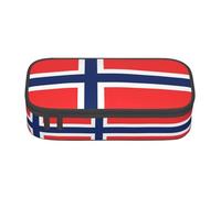 ZHAOUR Astuccio con bandiera della Repubblica di Croazia, stampa completa, organizer multiuso, tessuto Oxford resistente, scomparti multipli, Bandiera norvegese, Taglia unica, Zaino per la scuola