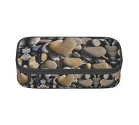 ZHAOUR Astuccio con bandiera di Malta - Organizer multiuso - Tessuto Oxford resistente, scomparti multipli, Pietra a forma di cuore., Taglia unica, Zaino per la scuola