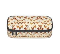 ZHAOUR Astuccio con bandiera di Malta - Organizer multiuso - Tessuto Oxford resistente, scomparti multipli, Una fuga di polli, Taglia unica, Zaino per la scuola