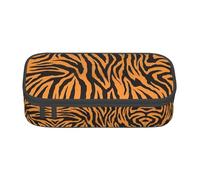 ZHAOUR Astuccio con motivo natalizio in seta dorata, multiuso, in tessuto Oxford resistente, con scomparti multipli, Leopardo Tigre Arancione (1), Taglia unica, Zaino per la scuola