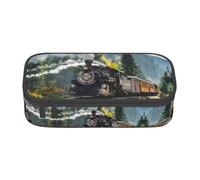 ZHAOUR Astuccio con motivo Tractor Agriculture Tranquil Full-Print - Organizer multiuso - Tessuto Oxford resistente, scomparti multipli, Treno a vapore, Taglia unica, Zaino per la scuola