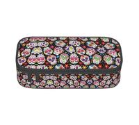 ZHAOUR Astuccio con stampa bandiera svizzera - organizer multiuso - tessuto Oxford resistente, scomparti multipli, Teschi, Taglia unica, Zaino per la scuola