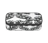 ZHAOUR Astuccio con stampa bandiera svizzera - organizer multiuso - tessuto Oxford resistente, scomparti multipli, Calcio-font-lette, Taglia unica, Zaino per la scuola
