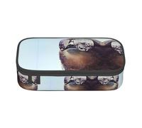 ZHAOUR Astuccio con stampa bandiera svizzera - organizer multiuso - tessuto Oxford resistente, scomparti multipli, Bradipo Con Occhiali Da Sole, Taglia unica, Zaino per la scuola