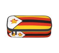 ZHAOUR Astuccio con stampa bandiera tedesca, organizer multiuso, tessuto Oxford resistente, scomparti multipli, Bandiera dello Zimbabwe, Taglia unica, Zaino per la scuola