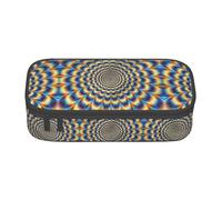 ZHAOUR Astuccio con stampa di lupo galassia, organizer multiuso, tessuto Oxford resistente, scomparti multipli, Illusione ottica a spirale Gif, Taglia unica, Zaino per la scuola