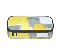 ZHAOUR Astuccio con stampa di onde verde oceano, motivo surf - organizer multiuso - resistente tessuto Oxford - scomparti multipli, Pittura d'arte astratta grigia e gialla, Taglia unica, Zaino per la