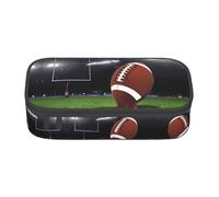 ZHAOUR Astuccio portamatite con simpatico maialino rosso, con stampa completa, organizer multiuso, in tessuto Oxford resistente, scomparti multipli, Calcio Americano (1), Taglia unica, Zaino per la