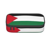 ZHAOUR Astuccio portamatite con stampa di rami di agrifoglio rosso - organizer multiuso - resistente tessuto Oxford - scomparti multipli, Bandiera dello Stato di Palestina, Taglia unica, Zaino per la