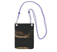 ZHAOUR Borsa a tracolla universale nera per telefono, leggera, con stampa sabbia dorata, perfetta per lo shopping e le attività all'aperto, Viola, Taglia unica