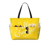 ZHAOUR Borsa da viaggio con stampa Hello Sunshine di grande capacità, leggera, perfetta per vacanze, campeggio e uso quotidiano, Buon Ciao Sunshine, Taglia unica