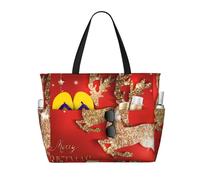 ZHAOUR Borsa da viaggio con stampa Miami di grande capacità, leggera, perfetta per vacanze, campeggio e uso quotidiano, Buon Natale 2., Taglia unica