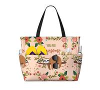 ZHAOUR Borsa da viaggio con stampa pinguino grande capacità, leggera, perfetta per vacanze, campeggio e uso quotidiano, Sei impressionante bradipo, Taglia unica