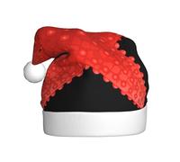 ZHAOUR Cappello di Natale con stampa di stelle marine rosse per adulti, comodo cappello di Natale, Capodanno, Babbo Natale, bomboniere, copricapo per le vacanze