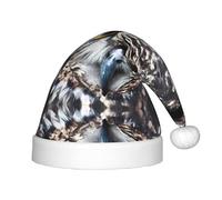 ZHAOUR Cappello di Natale con stampa gufo dagli occhi gialli per bambini, cappello di Babbo Natale festivo, copricapo per Natale, feste di Capodanno