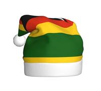 ZHAOUR Cappello natalizio con bandiera dello Zimbabwe, per adulti, comodo, per Natale, Capodanno, Babbo Natale, bomboniere, cappelli, festa