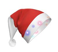 ZHAOUR Cappello natalizio con LED per adulti, con bandiera del Cile, cappello di Babbo Natale in morbido peluche, per Natale, Capodanno