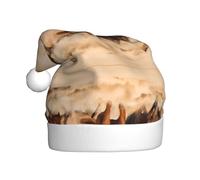 ZHAOUR Cappello natalizio per adulti con stampa di cavallo che corre nel deserto, sabbia, tempesta, per adulti, comodo, per Natale, Capodanno, Babbo Natale, bomboniere, cappelli, copricapo per le