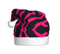 ZHAOUR Cappello natalizio per adulti con stampa leopardata tigre zebrata rosa - comodo cappello di Natale Capodanno Babbo Natale, cappelli per feste