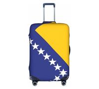 ZHAOUR Copertura protettiva per valigia, con stampa di bandiera della Bosnia Erzegovina, accessorio da viaggio per viaggi d'affari, bianco, M