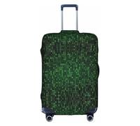 ZHAOUR Copertura protettiva per valigia, elastica con stampa dell'era degli hacker, accessori da viaggio per viaggi d'affari, bianco, L
