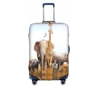 ZHAOUR Copertura protettiva per valigia, elastica, con stampa di animali safari, accessori da viaggio per viaggi d'affari, bianco, S