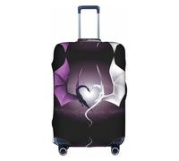 ZHAOUR Copertura protettiva per valigia, elastica, con stampa di draghi viola, accessori da viaggio per viaggi d'affari, bianco, S