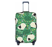 ZHAOUR Copertura protettiva per valigia, elastica, con stampa di pecore, accessorio da viaggio per viaggi d'affari, bianco, XL