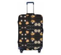 ZHAOUR Copertura protettiva per valigia, elastica, con stampa "Happy New Year", accessori da viaggio per viaggi d'affari, bianco, S