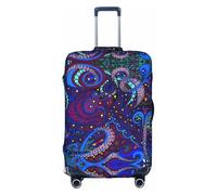 ZHAOUR Copertura protettiva per valigia, elastica con stampa polpo blu, accessori da viaggio per viaggi d'affari, bianco, XL