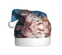 ZHAOUR Divertente cappello di Natale per adulti con stampa di delfino che ti guarda, comodo cappello di Natale, capodanno, regali di Babbo Natale, cappelli per le festività