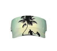 ZHAOUR Elegante cappello da baseball unisex per adulti, con stampa di pantera sul tronco d'albero, cascata, per sport, spiaggia e attività all'aperto, Coppie sposate a piedi sulla spiaggia, Taglia