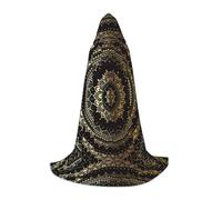 ZHAOUR L Halloween Capo con cappuccio - Unisex Caleidoscopio Mandala Stampa Cosplay Robe per strega Mago - Party Masquerade Costume