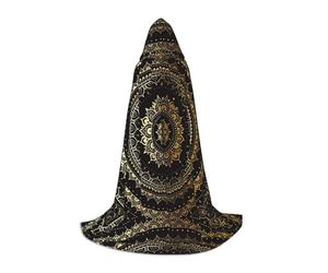 ZHAOUR L Halloween Capo con cappuccio - Unisex Caleidoscopio Mandala Stampa Cosplay Robe per strega Mago - Party Masquerade Costume