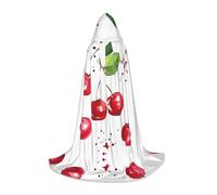 ZHAOUR M Halloween Capo con cappuccio - Unisex Cute Little Cherry Print Cosplay Robe per strega Mago - Party Masquerade Costume