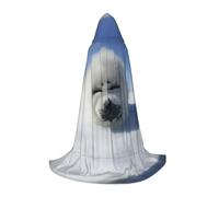 ZHAOUR Mantella con cappuccio per Halloween, unisex, con stampa di orso polare, per feste, carnevale, mostre di fumetti, cosplay e molto altro ancora