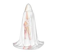 ZHAOUR Mantella con cappuccio per Halloween, unisex, con stampa di scarpe da ballo, costumi per feste, carnevale, mostre di fumetti, cosplay e molto altro ancora