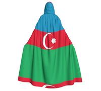 ZHAOUR Mantello con cappuccio con stampa bandiera dell'Azerbaigian, mantello per Halloween, unisex, per adulti, feste, carnevale, esibizioni di fumetti, cosplay