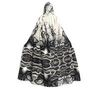 ZHAOUR Mantello con cappuccio unisex per adulti, per Halloween, costume da pirata a vela, con stampa completa, per cosplay, comodo e resistente