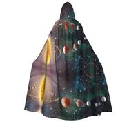 ZHAOUR Planet Space Solar System, mantello con cappuccio per Halloween, unisex, per feste, carnevale, esposizioni di fumetti, cosplay