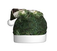 ZHAOUR Simpatico cappello di Natale con stampa di panda per adulti, comodo cappello di Natale per Capodanno, regali di Babbo Natale, cappelli per le festività