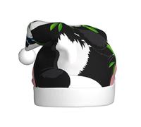 ZHAOUR Simpatico cappello di Natale con stampa panda, per adulti, comodo, per Natale, capodanno, Babbo Natale, bomboniere, cappelli, copricapo per le festività