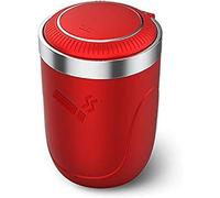 ZHAOWLI Portacenere Auto per Audi Q2 Q3 Q4 E-Tron Q5 Q7 Q8 Q8 E-Tron Quattro, Portatile Posacenere con Coperchio e LED Luminoso Rimovibile Facile da Pulire,C-Red