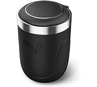 ZHAOWLI Portacenere Auto per Fiat Tipo 500 500L 500X Ducato, Portatile Posacenere con Coperchio e LED Luminoso Rimovibile Facile da Pulire,A-Black